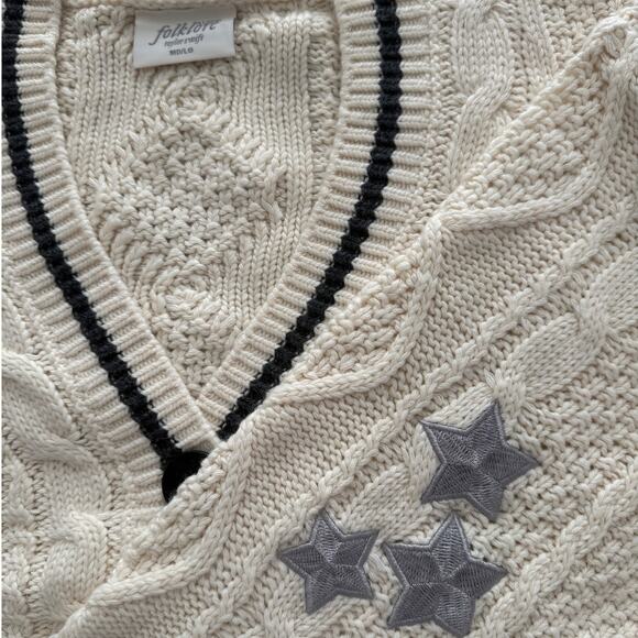 Taylor Swift NIB | Authentic THE CARDIGAN Folklore Cream Cable Knit Sweater | M - Picture 11 of 13